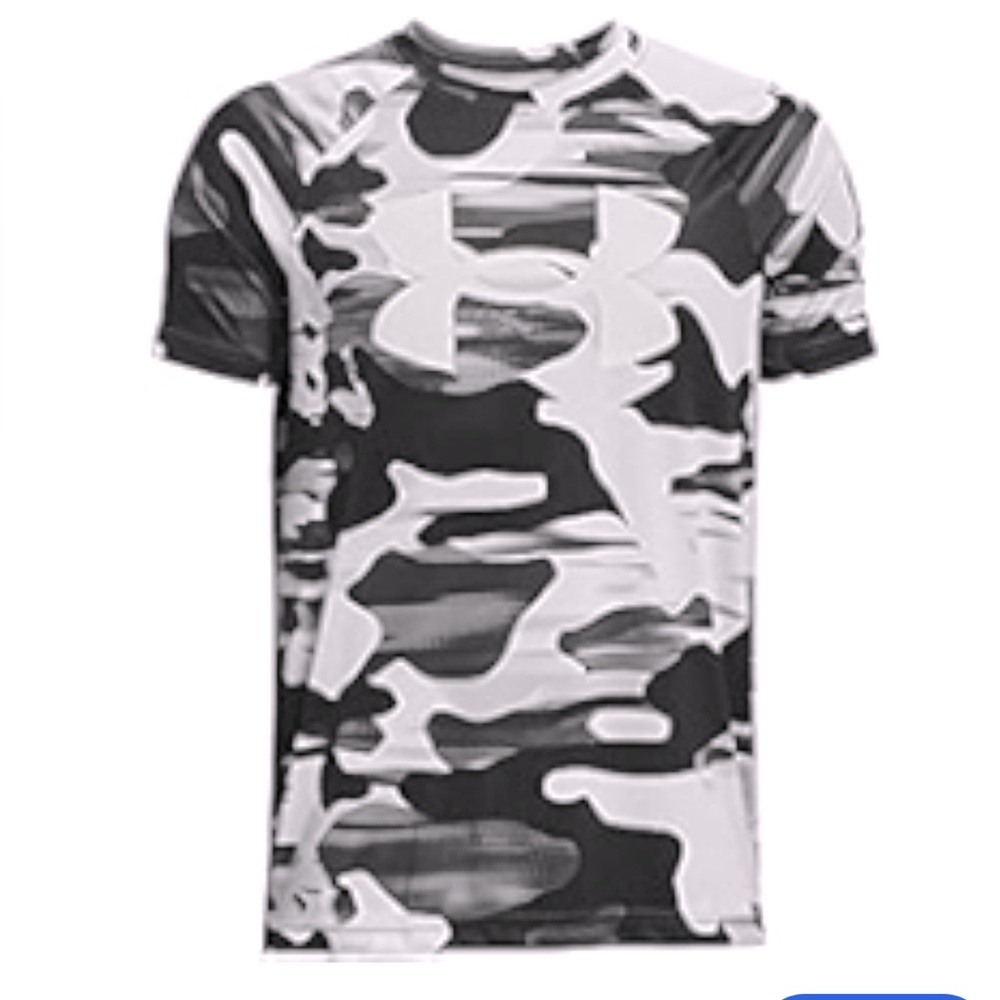 Under Armour Black/Grey/White camouflage Short Sleeve athletic sports Tee